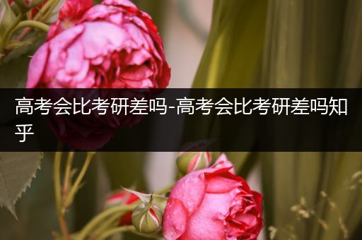 高考会比考研差吗-高考会比考研差吗知乎