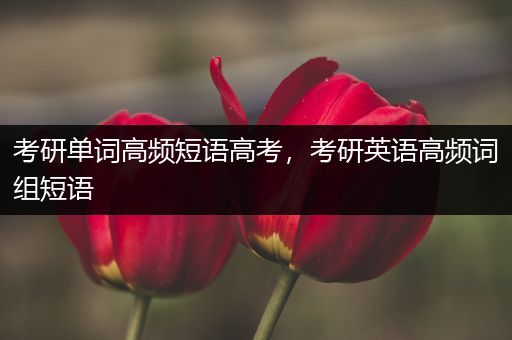 考研单词高频短语高考，考研英语高频词组短语