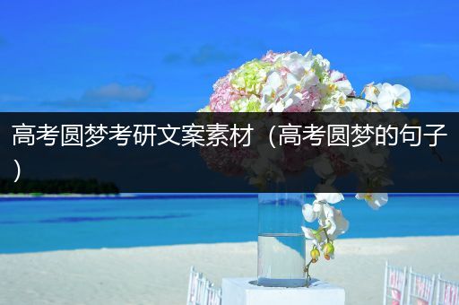 高考圆梦考研文案素材（高考圆梦的句子）