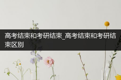 高考结束和考研结束_高考结束和考研结束区别