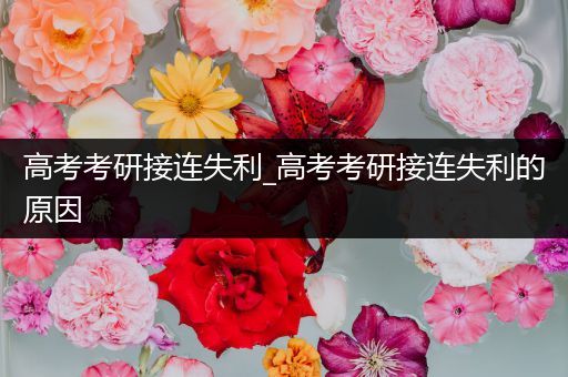 高考考研接连失利_高考考研接连失利的原因