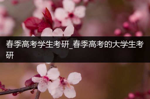 春季高考学生考研_春季高考的大学生考研