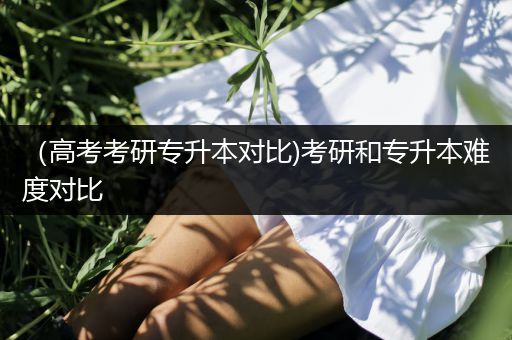 （高考考研专升本对比)考研和专升本难度对比