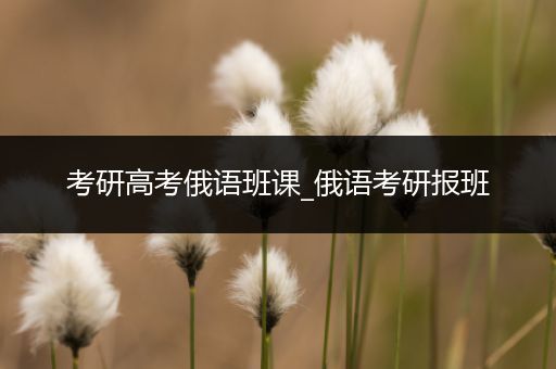 考研高考俄语班课_俄语考研报班