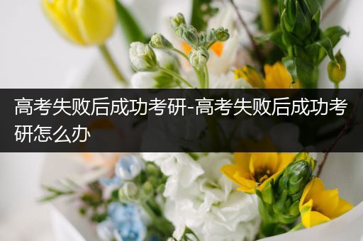 高考失败后成功考研-高考失败后成功考研怎么办