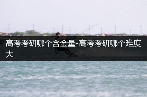 高考考研哪个含金量-高考考研哪个难度大
