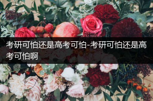 考研可怕还是高考可怕-考研可怕还是高考可怕啊