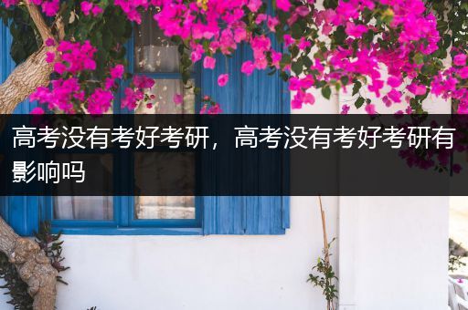 高考没有考好考研，高考没有考好考研有影响吗