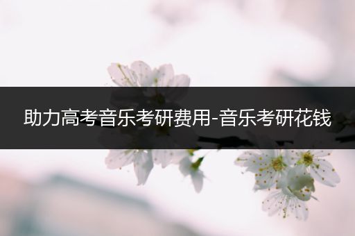 助力高考音乐考研费用-音乐考研花钱