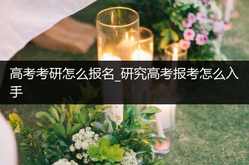高考考研怎么报名_研究高考报考怎么入手